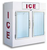 model 75 upright indoor ice box